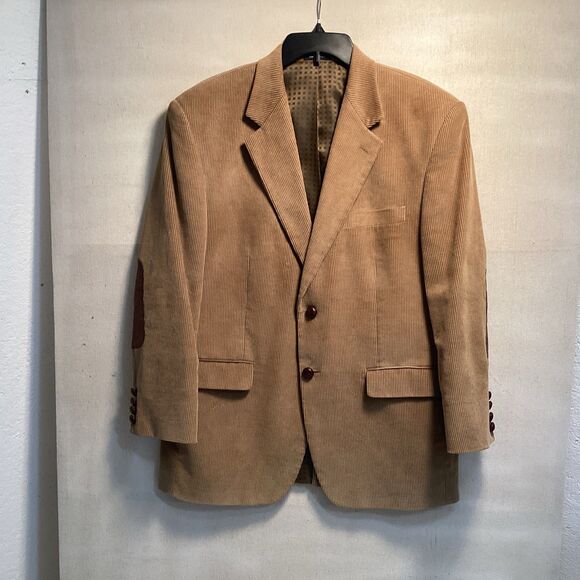 roundtree yorke Made exclusively for Dillard’s men’s Corduroy blazer tan 40 R - Picture 1 of 11